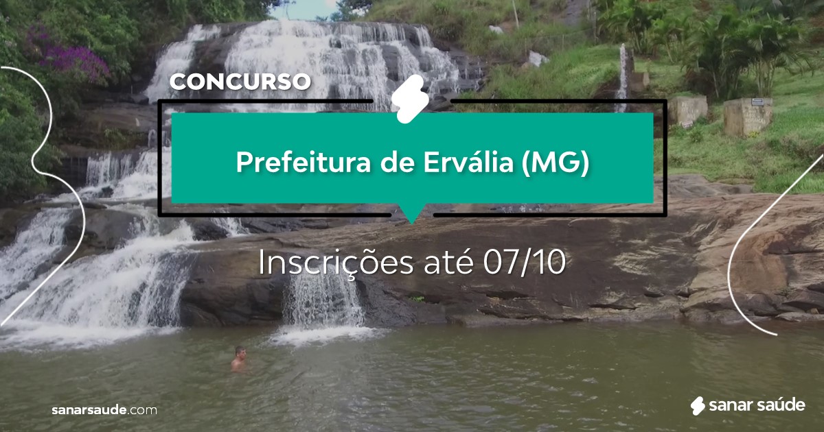 Concurso de Ervália - MG: salários até R$15 mil na Saúde!