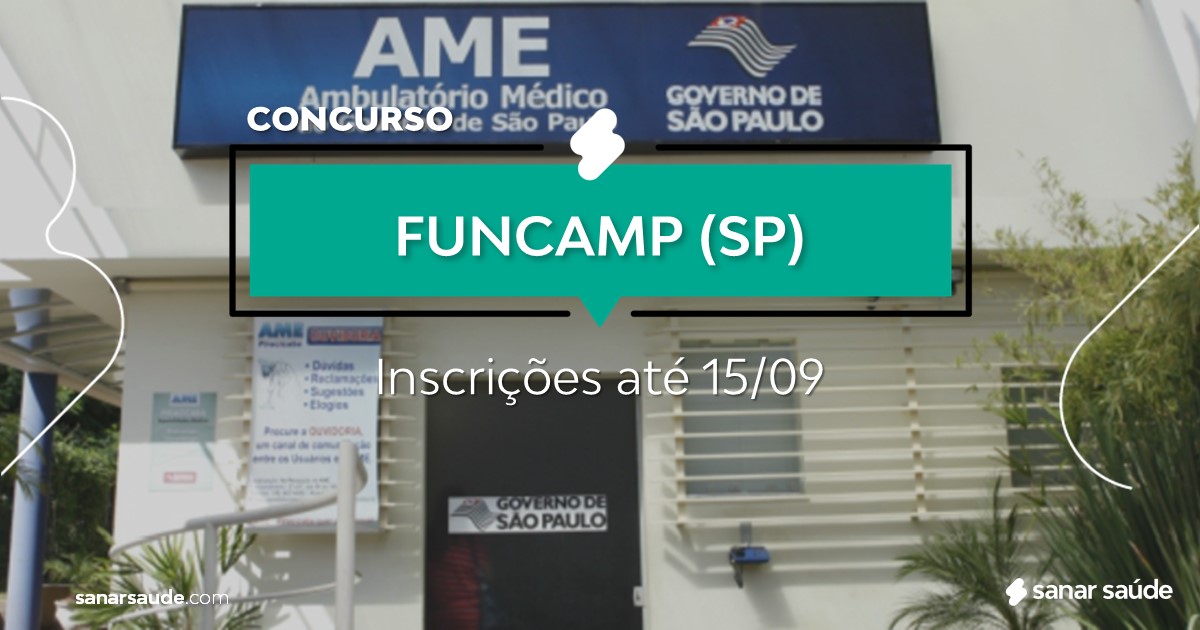 Concurso da FUNCAMP - SP: vagas na Saúde para enfermeiros!