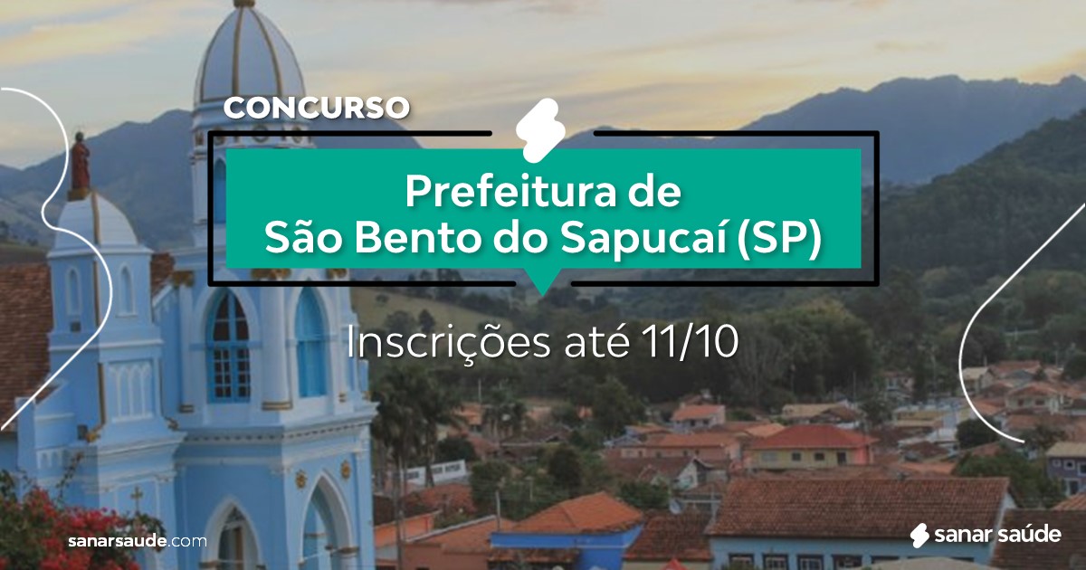 Concurso de São Bento do Sapucaí - SP: vagas na Saúde para médicos!