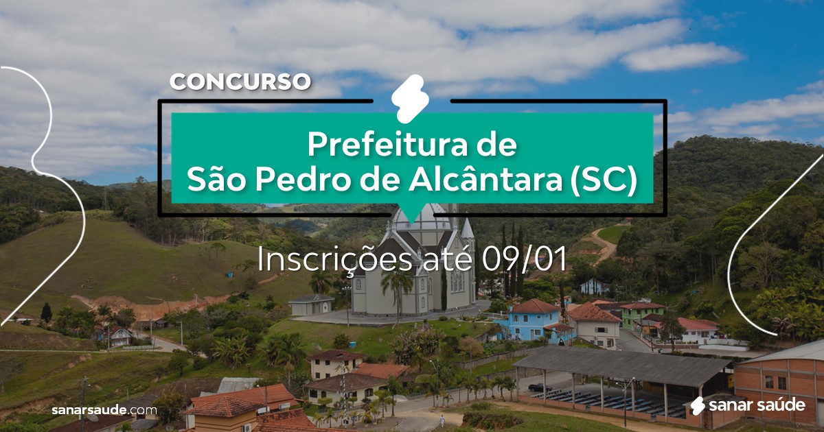 Concurso de São Pedro de Alcântara - SC: vagas na Saúde!