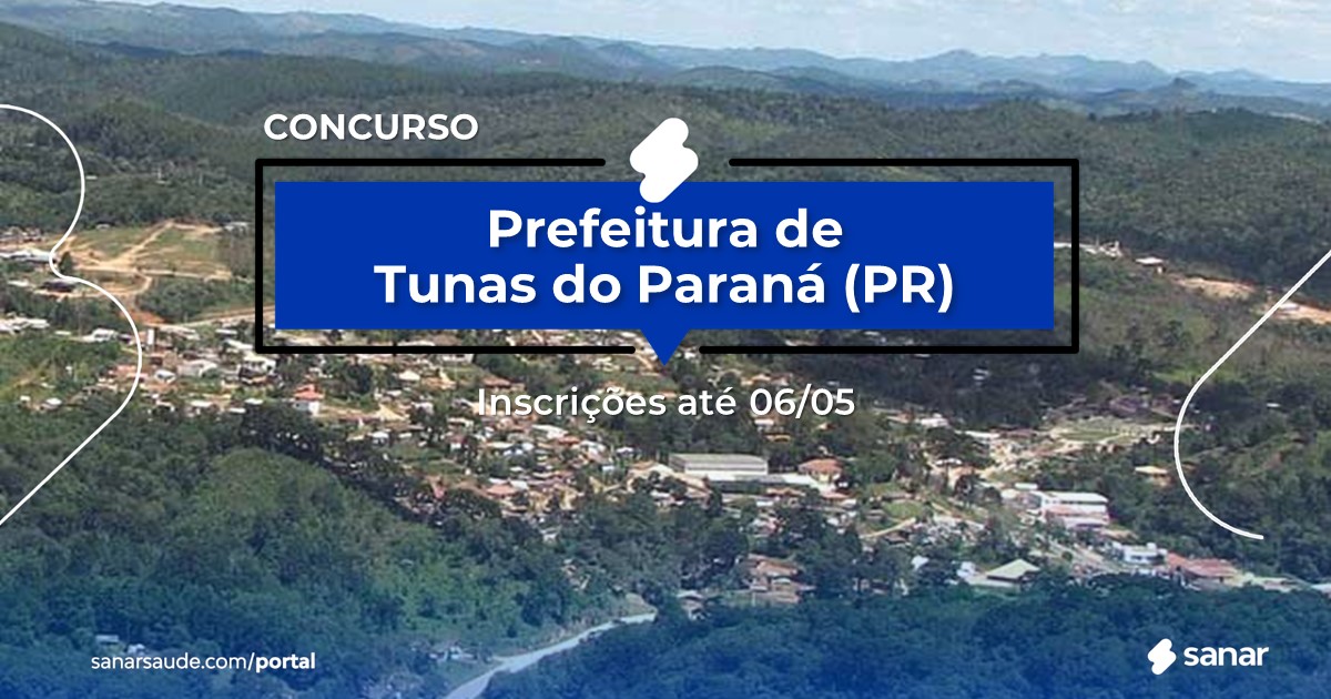 Concurso de Tunas do Paraná PR na Saúde, salários até R13 mil! Concurso de Tunas do Paraná PR na Saúde, salários até R13 mil!