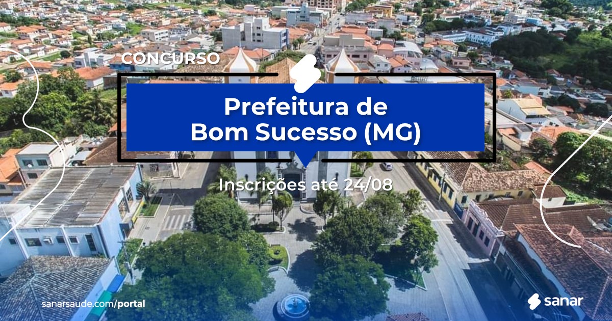 Concurso de Bom Sucesso MG na Saúde, vaga para psicólogo!