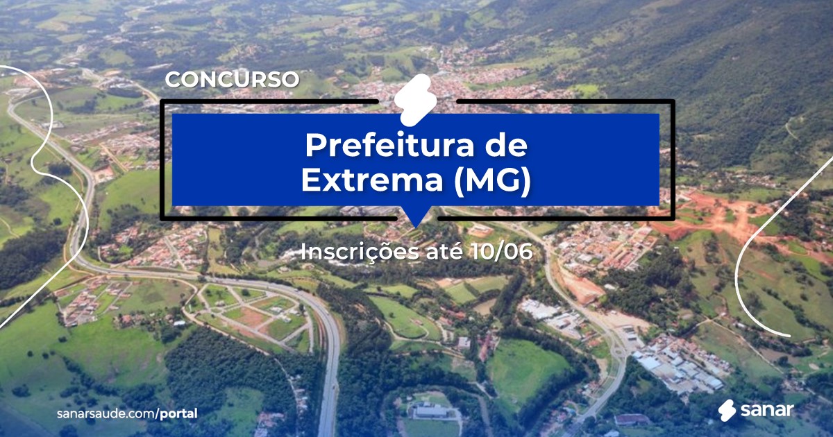 Concurso de Extrema - MG: vagas na Saúde para psicólogos!