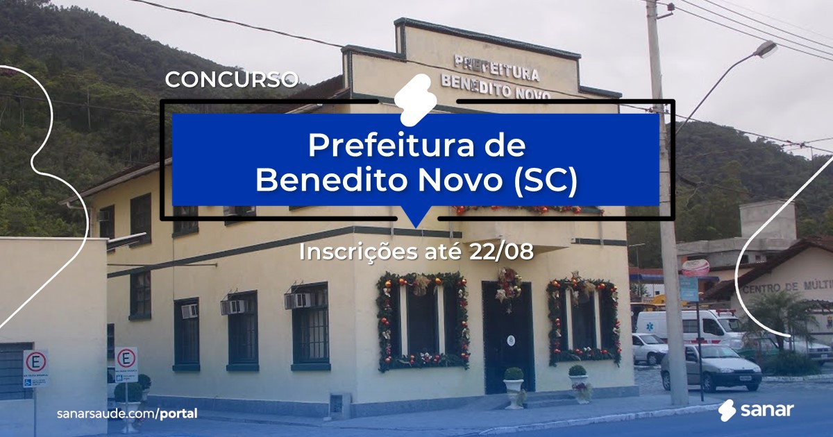 Concurso de Benedito Novo - SC: vagas na Saúde para médicos!