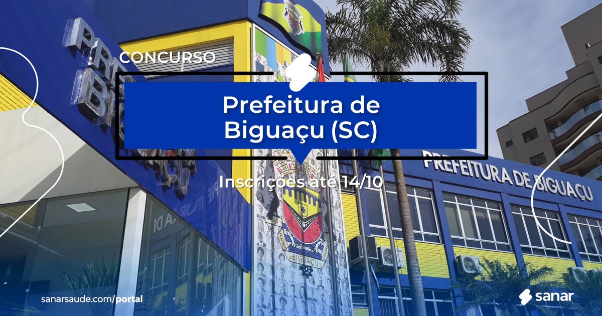 Concurso de Biguaçu - SC: vagas na Saúde!