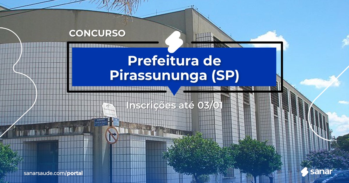 Concurso de Pirassununga - SP: vagas imediatas na Saúde!