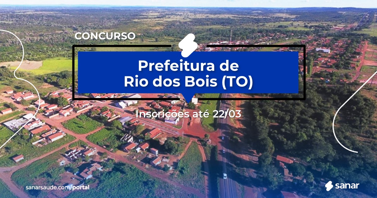 Concurso de Rio dos Bois TO vagas imediatas na Saúde!