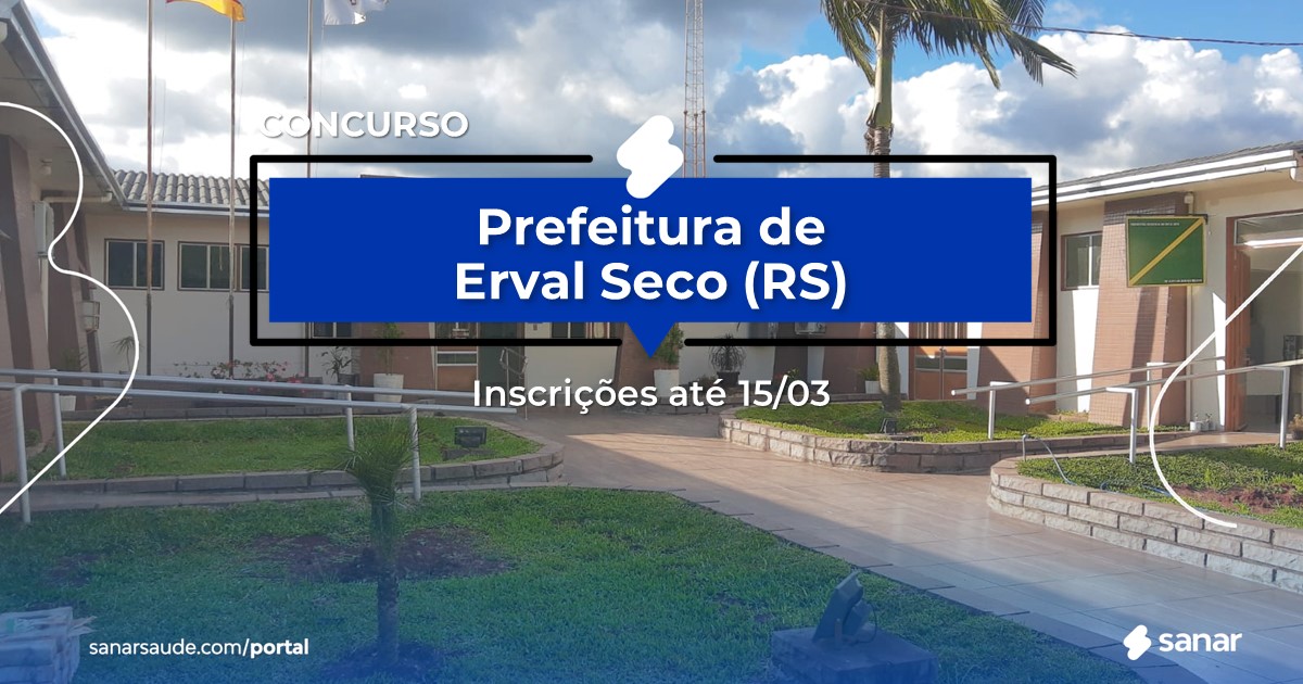 Concurso de Erval Seco - RS: vagas na Saúde para nutricionistas!