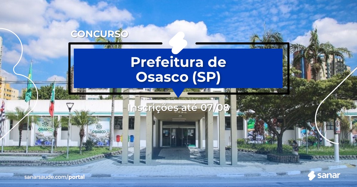 Concurso de Osasco - SP: na Saúde, 422 vagas imediatas!