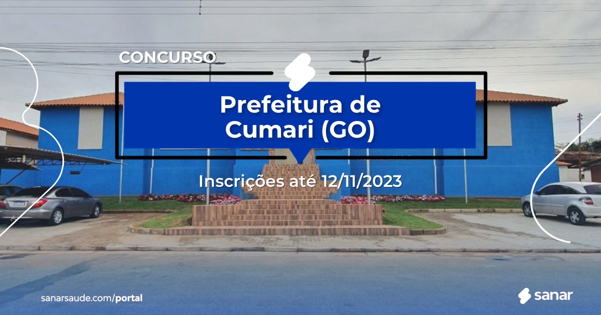 Concurso de Cumari - GO: salários de até R$9 mil na Saúde!