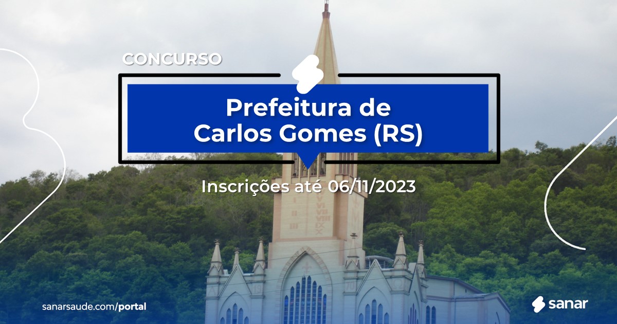 Concurso de Carlos Gomes - RS: salários de até R$15 mil na Saúde!